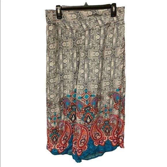 Soft Surroundings Mandala Slit Wide Leg Pants M - Picture 1 of 4